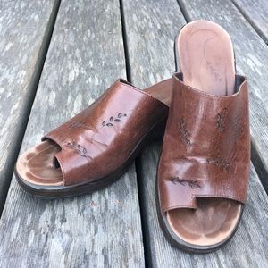 Dansko Leather Slip-on Sandals